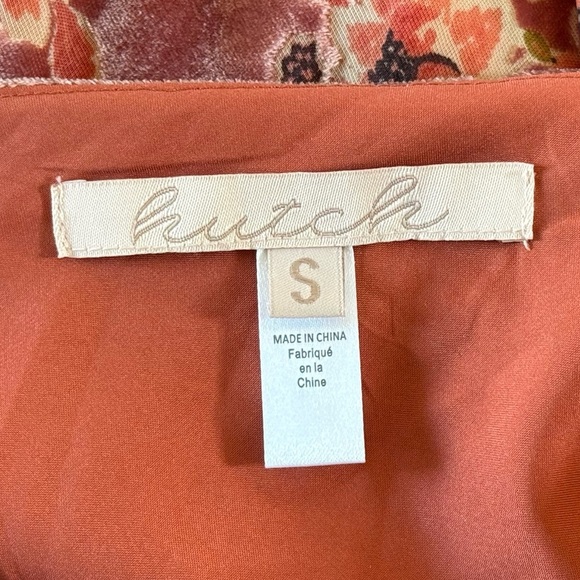 Hutch Dress Anthropologie Hayden Slip Maxi Burnout Velvet Floral Boho Pink Small - Picture 11 of 14